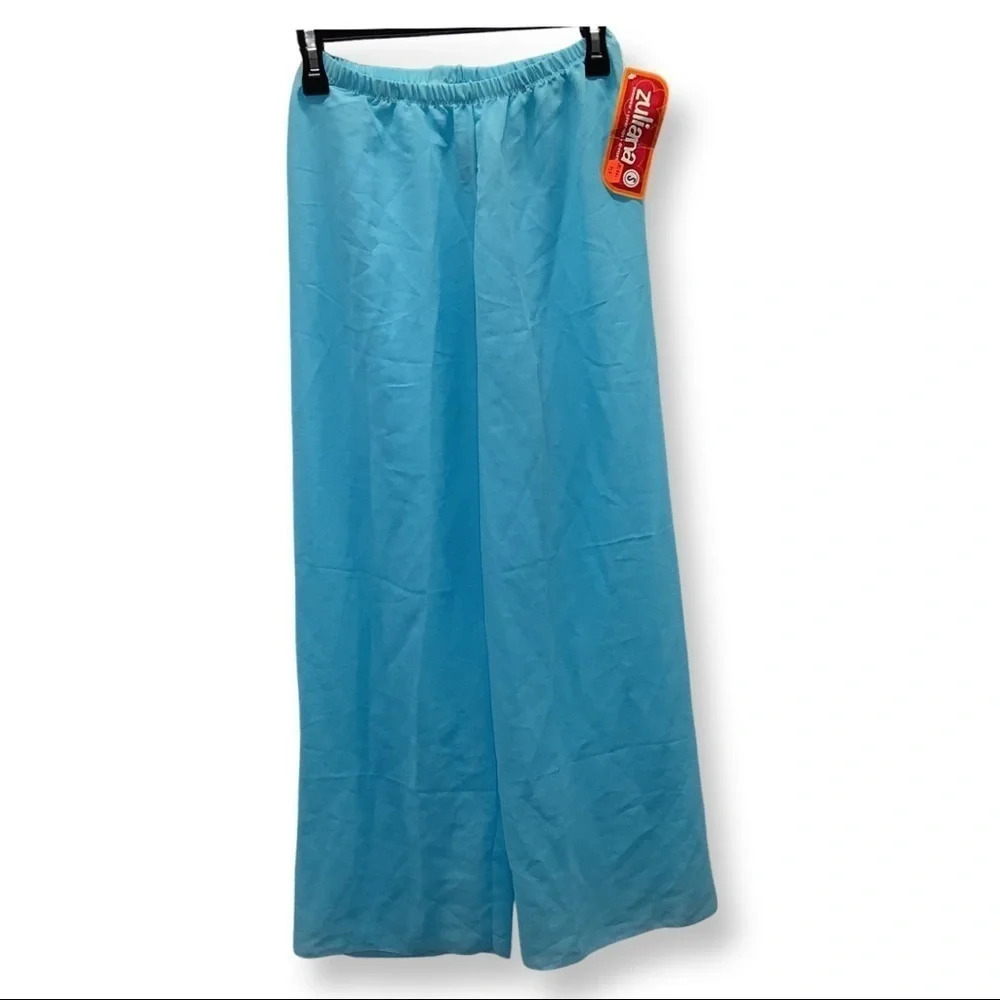 Zuliana Size Small Teal Sheer Swimsuit Cover Up Pants. Made In USA. New With Tag
